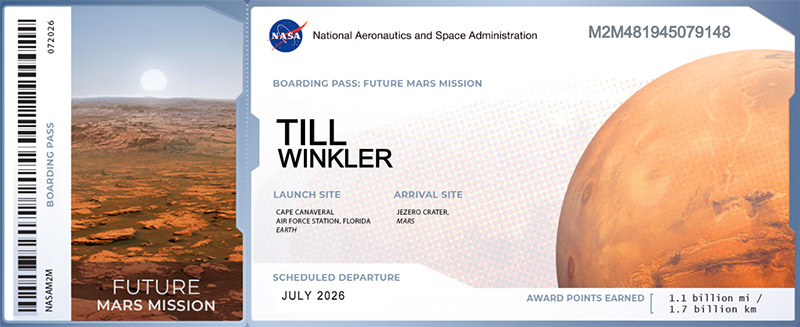 Boarding Pass NASA